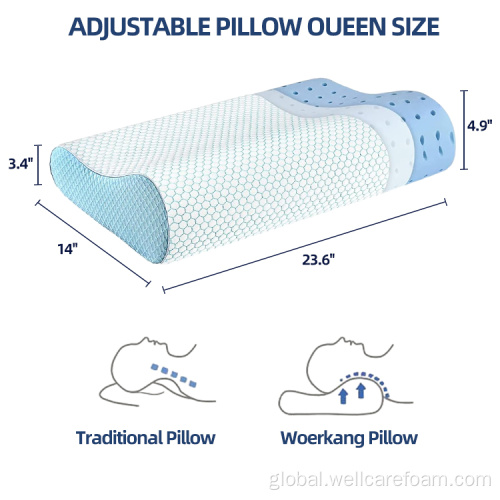 Luxury Foam Wedge Customization Drilled High-low pillow memory foam Manufactory